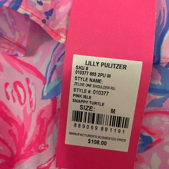 Lily Pulitzer one shoulder top, size medium - Picture 2 of 3